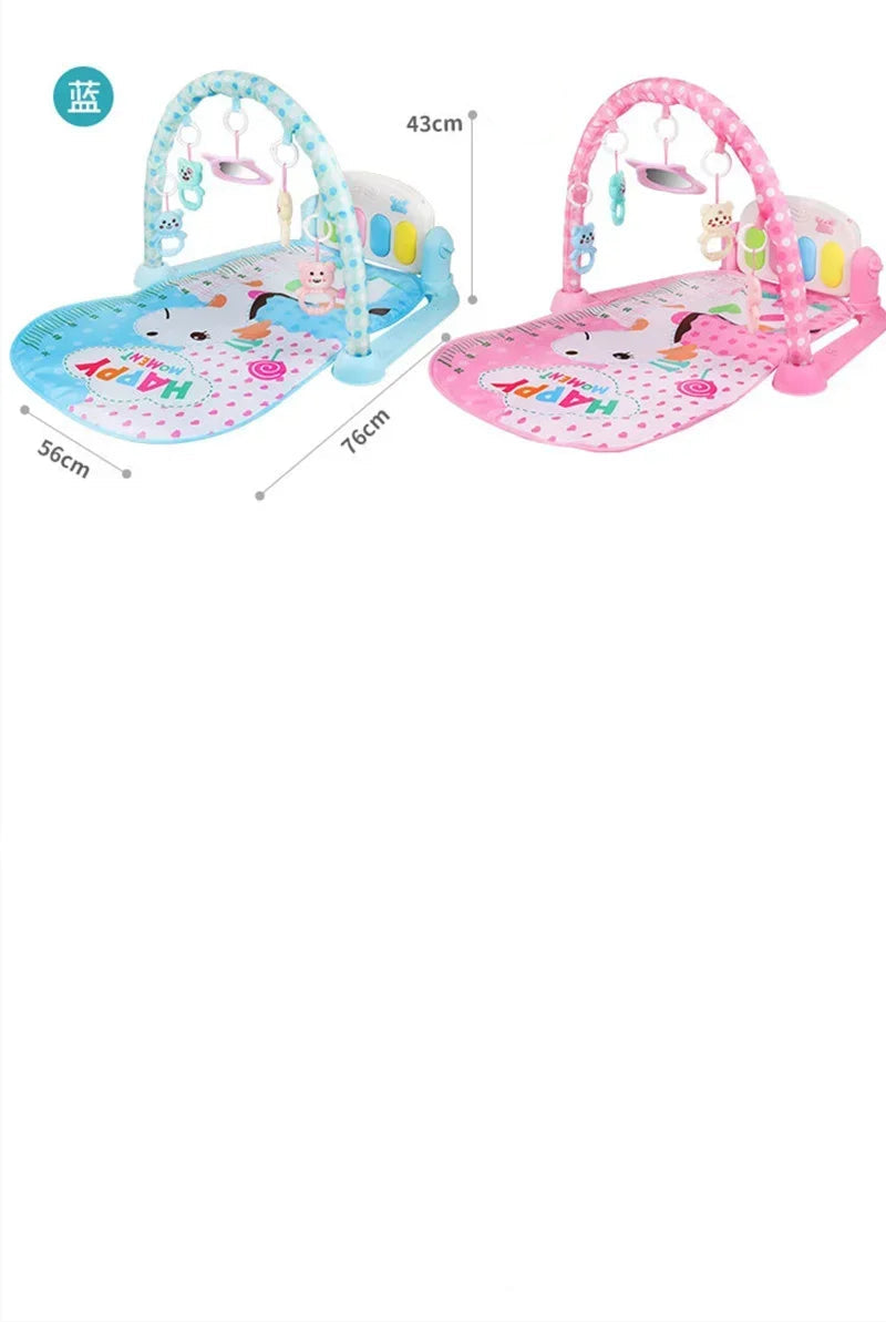 Brinquedo do bebê presente atividade do bebê ginásio música rack jogar esteira do miúdo quebra-cabeça teclado de piano infantil playmat rastejando jogo almofada