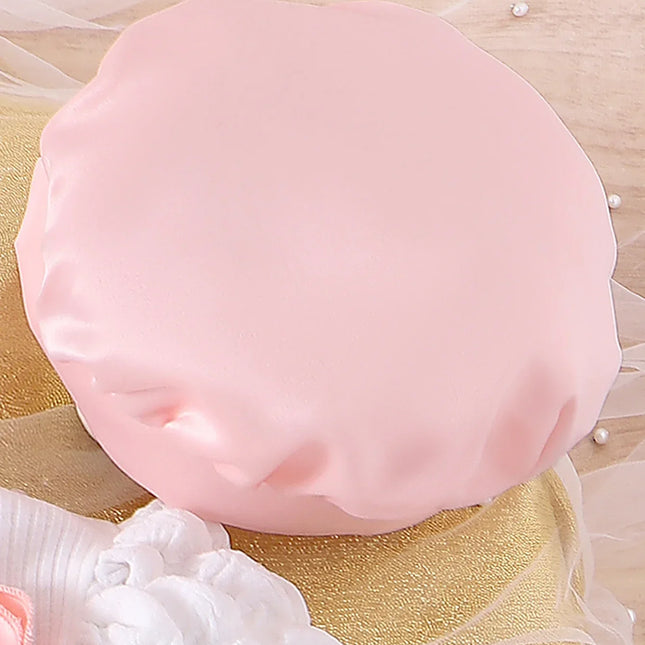3 pçs outono novo estilo para meninas de 0-3 anos confortável doce manga bolha topo + saia plissada rosa + chapéu conjunto