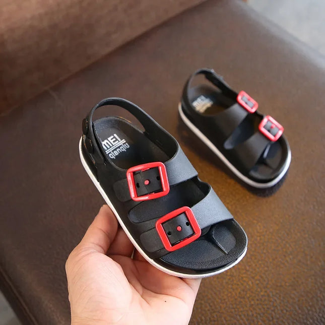 Crianças sandálias meninos meninas sapatos de praia macio leve fechado-toe ao ar livre crianças criança sandasl para sapatos de bebê verão