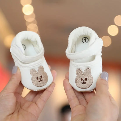 Urso bonito macio único sandálias confortáveis para bebês e crianças, sapatos Baotou Anti Kick First Step, 0-18 meses