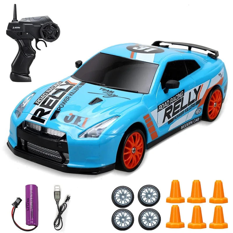 Alta Velocidade Drift RC Car Toy para Crianças, Controle Remoto 4WD, Modelo AE86, Veículo GTR, Carros de Corrida RC, Presentes de Natal, 2.4G