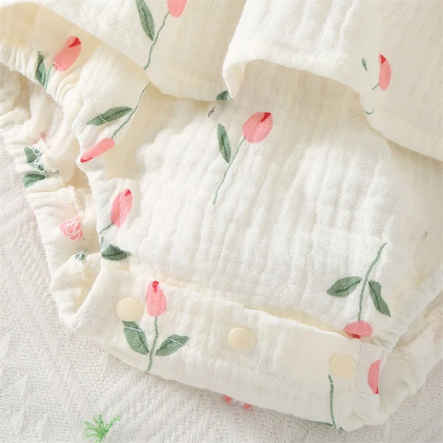 Vestidinho Floral com Lastex + Chapéu de Sol 🌼👒