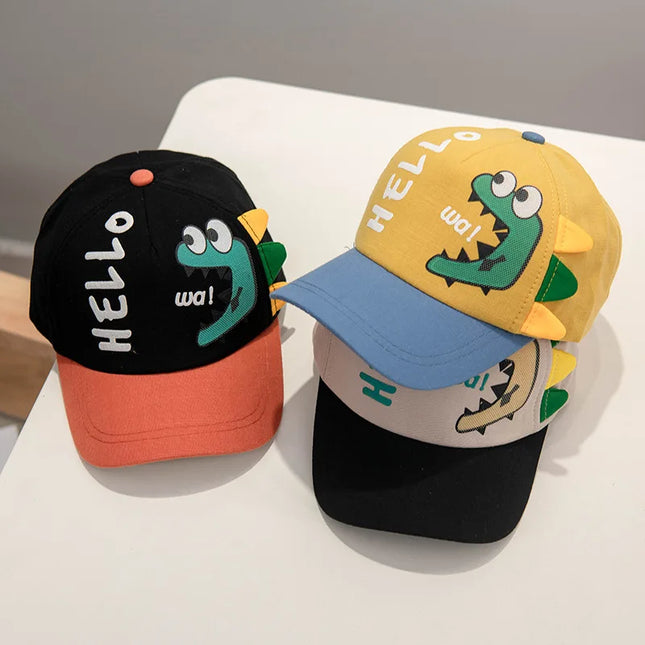 Boné Infantil  com Dinossauro – Ajustável e Proteção Solar 🦖🧢