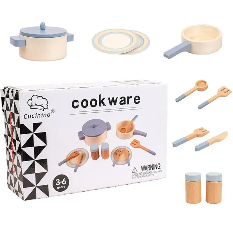 Mini panelas de cozinha de madeira, panela, cozinhar, brincar de fingir, casa educacional, brinquedos para crianças, utensílios de cozinha de simulação, brinquedo para meninas