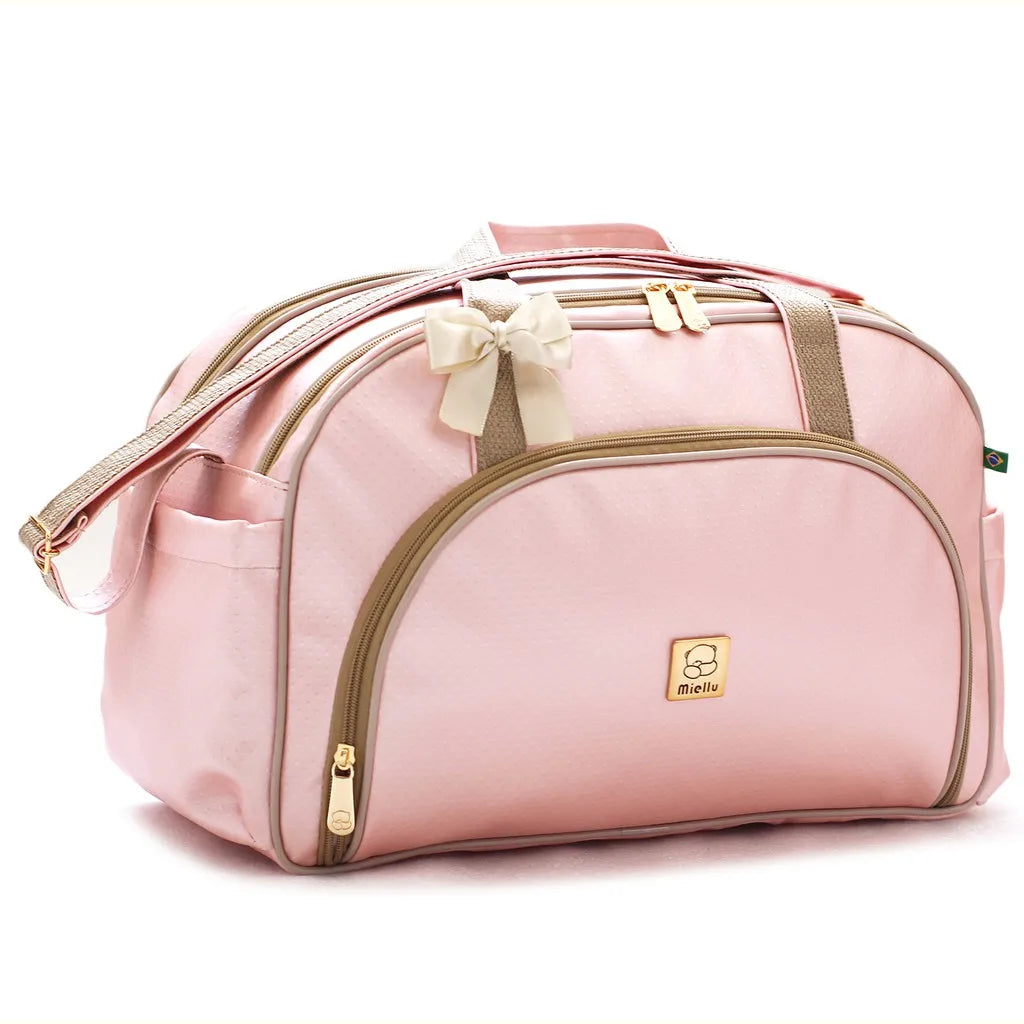 Kit Conjunto Bolsas Maternidade Bebe Menina Menino Enxoval Miellu - Linha Prática - Bolsa G, Bolsa P e Trocador