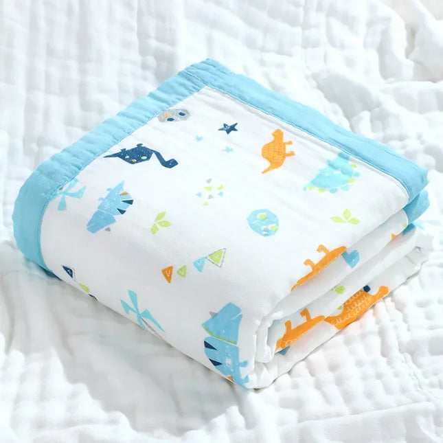 4 camadas de banho do bebê towl respirável gaze swaddle envoltório cobertor do bebê 100% algodão infantil crianças envoltório unicórnio kawaii cobertor