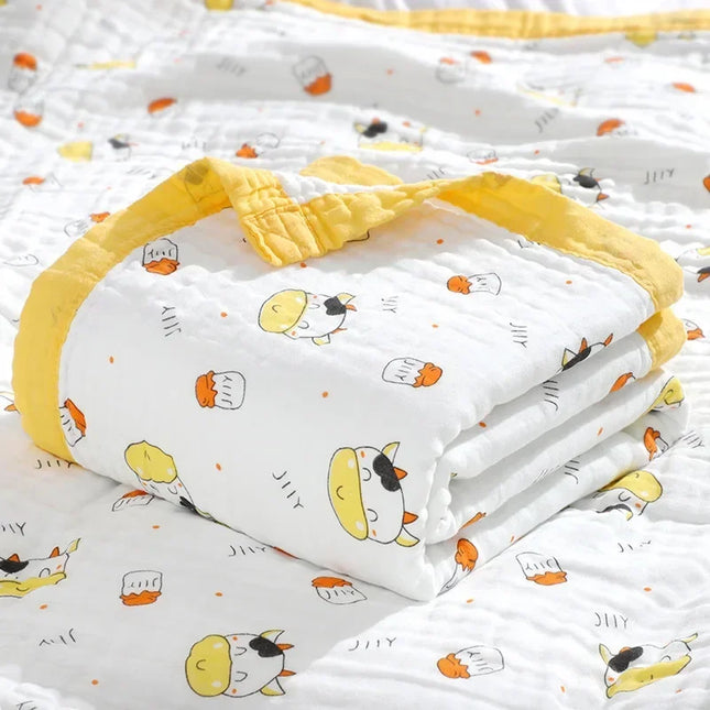 4 camadas de banho do bebê towl respirável gaze swaddle envoltório cobertor do bebê 100% algodão infantil crianças envoltório unicórnio kawaii cobertor