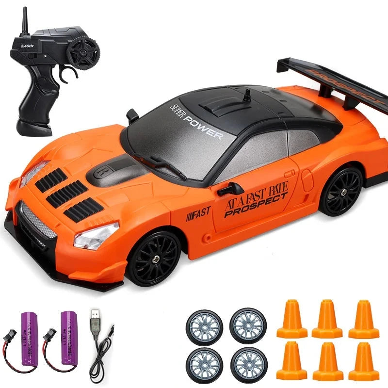 Alta Velocidade Drift RC Car Toy para Crianças, Controle Remoto 4WD, Modelo AE86, Veículo GTR, Carros de Corrida RC, Presentes de Natal, 2.4G