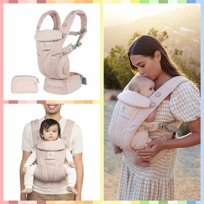 Egobaby Breeze Canguru ergonômico na frente e nas costas Baby Carrier, Sling infantil, envoltório de mochila, suspensórios recém-nascidos, 0-36 meses