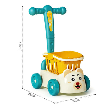 Supermercado Carrinho de compras para crianças, Carrinho de bebê, Toy Fruit Cut, Happy Home Simulation Kitchen, Boy and Girl Birthday Gift