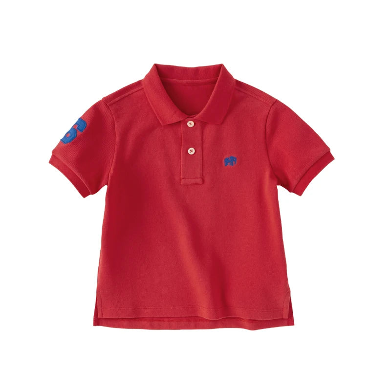 Camisa polo infantil de manga curta, camiseta de algodão para meninos, esporte casual ao ar livre, moda verão, DB2240619, Novo, 2024