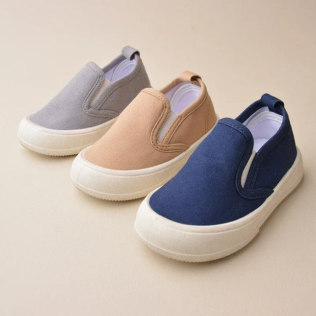 Tênis de lona plana para crianças, sapatos confortáveis ao ar livre, antiderrapante, respirável, macio, para caminhar, boa qualidade, ek9s61