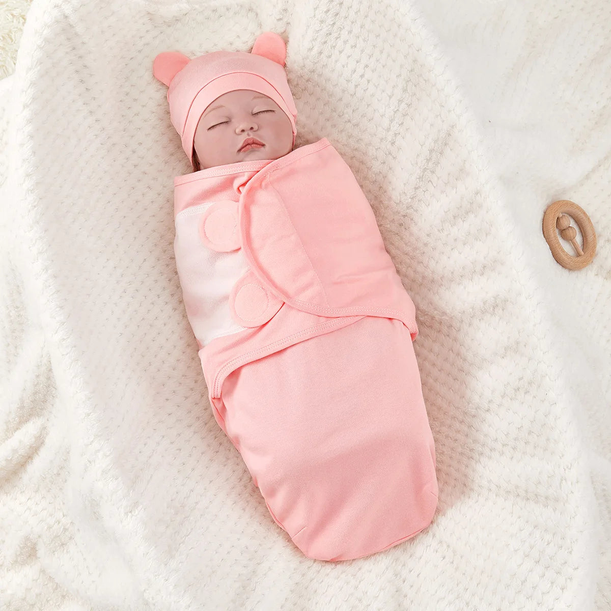 Bebê anti-choque swaddle algodão impresso envoltório primavera/verão envoltório do bebê de duas peças cobertor anti-chute