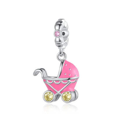 S925 Sterling Silver Baby Chupeta Pingente, Dangle Charm Fit Pulseira, colares bonitos das crianças, acessórios de jóias