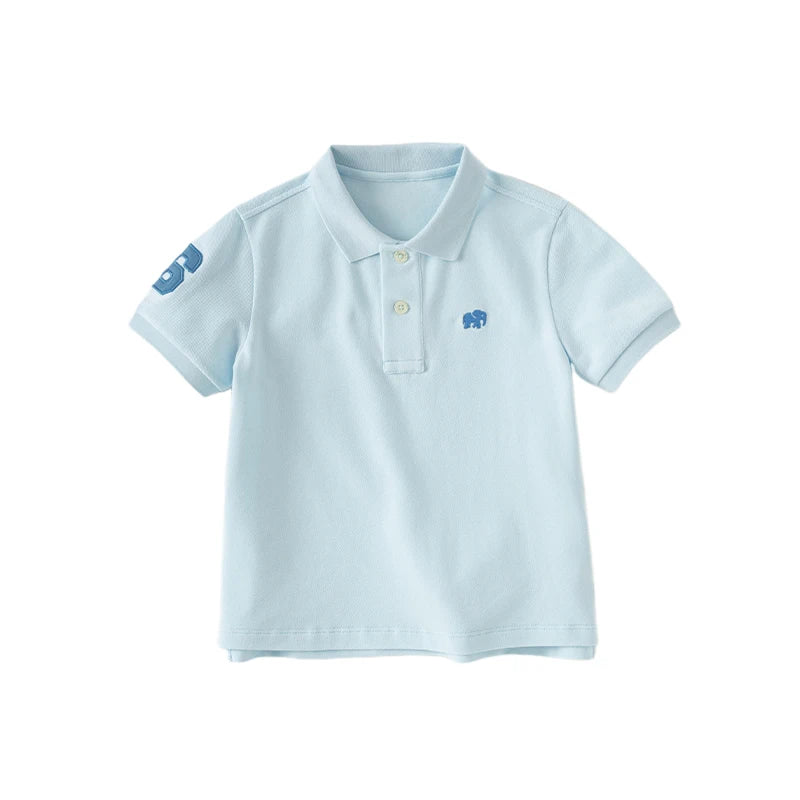 Camisa polo infantil de manga curta, camiseta de algodão para meninos, esporte casual ao ar livre, moda verão, DB2240619, Novo, 2024