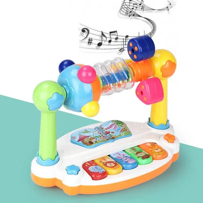 Electronic Organ Toys for Kids, Educação Infantil Conjunto de atividades para bebês Piano Teclado de 5 teclas, Brinquedos musicais para crianças, Instrumentos musicais com luz