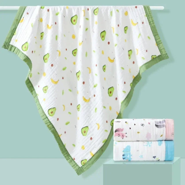 4 camadas de banho do bebê towl respirável gaze swaddle envoltório cobertor do bebê 100% algodão infantil crianças envoltório unicórnio kawaii cobertor