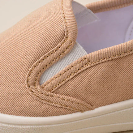 Tênis de lona plana para crianças, sapatos confortáveis ao ar livre, antiderrapante, respirável, macio, para caminhar, boa qualidade, ek9s61