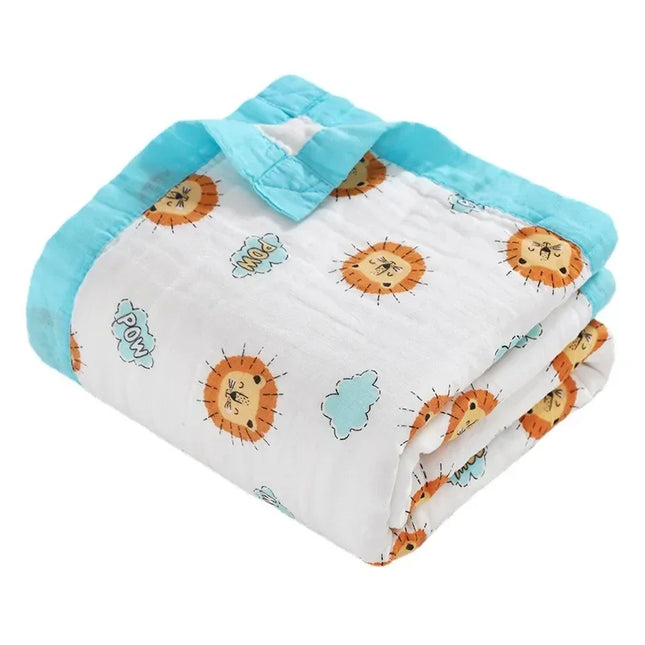 4 camadas de banho do bebê towl respirável gaze swaddle envoltório cobertor do bebê 100% algodão infantil crianças envoltório unicórnio kawaii cobertor