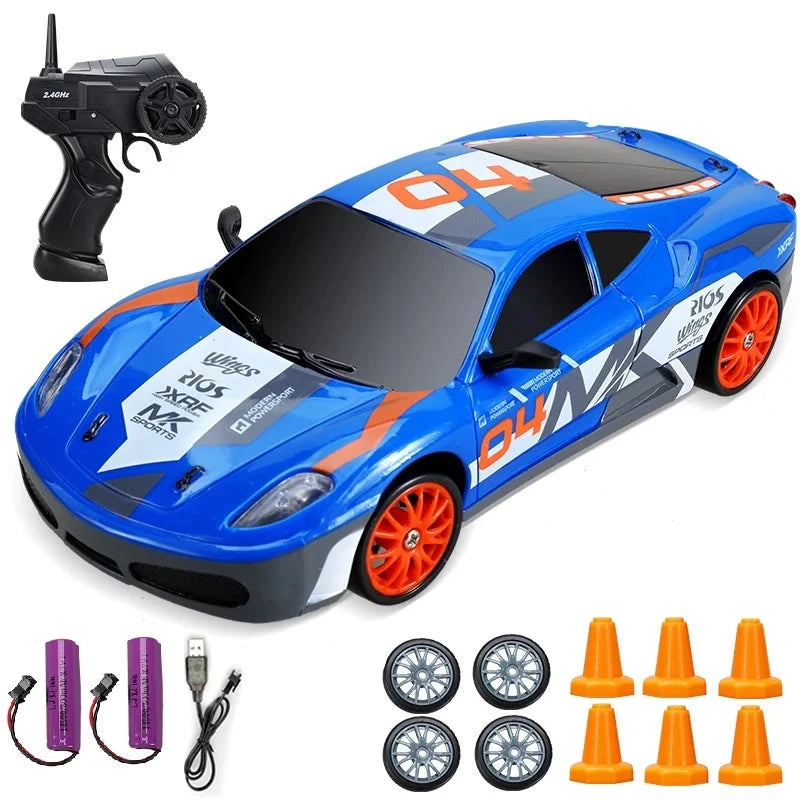 Alta Velocidade Drift RC Car Toy para Crianças, Controle Remoto 4WD, Modelo AE86, Veículo GTR, Carros de Corrida RC, Presentes de Natal, 2.4G