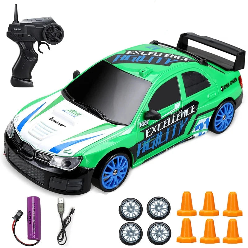 Alta Velocidade Drift RC Car Toy para Crianças, Controle Remoto 4WD, Modelo AE86, Veículo GTR, Carros de Corrida RC, Presentes de Natal, 2.4G