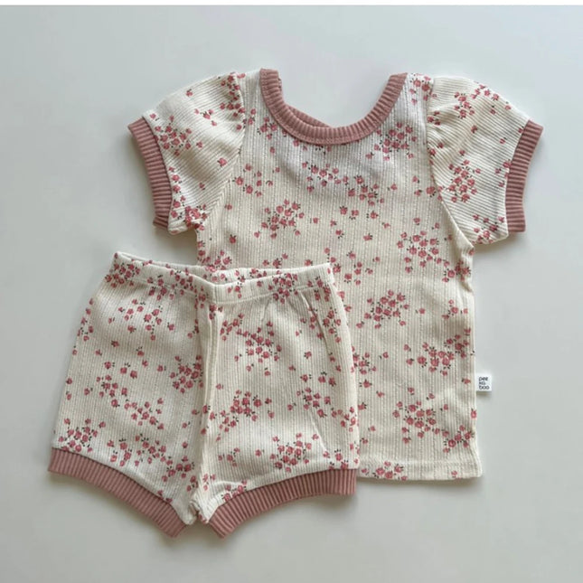 Conjunto Floral  em Algodão