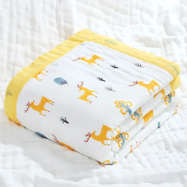 4 camadas de banho do bebê towl respirável gaze swaddle envoltório cobertor do bebê 100% algodão infantil crianças envoltório unicórnio kawaii cobertor