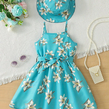 Saia feminina com terno de chapéu, estilo europeu e americano, estilo natalício, conjunto de elegância casual, nova moda, verão