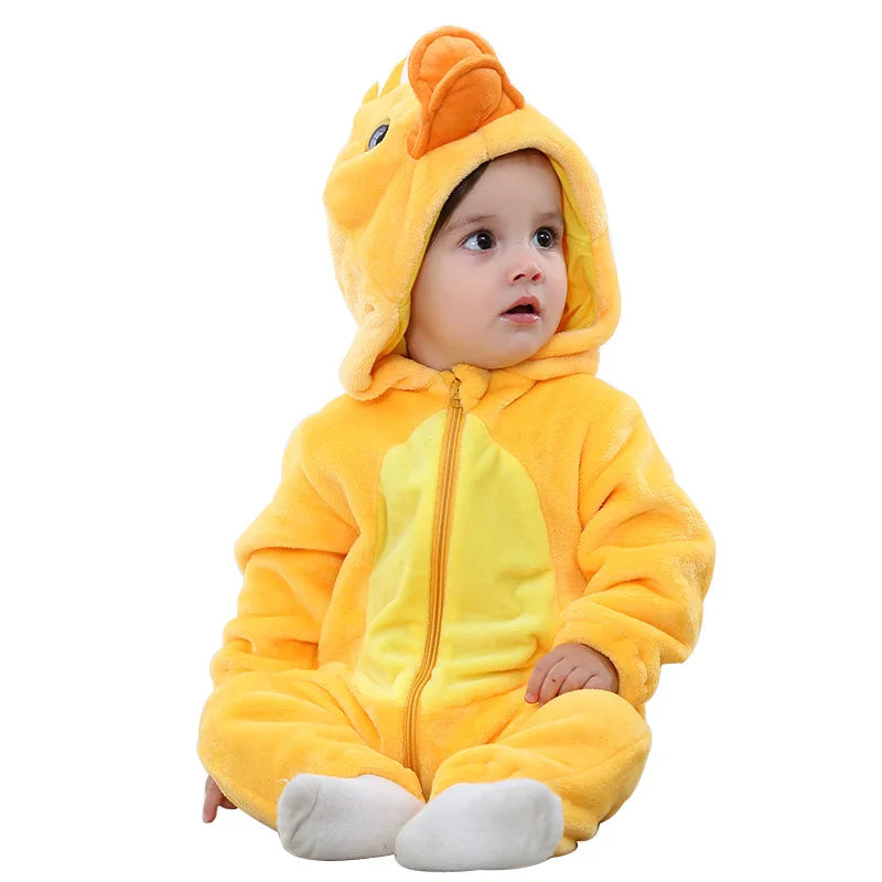 Macacão de bebê ponto macacões crianças cosplay inverno flanela uma peça com capuz jumpers geral menina cresce menino crescimentos roupa bebe