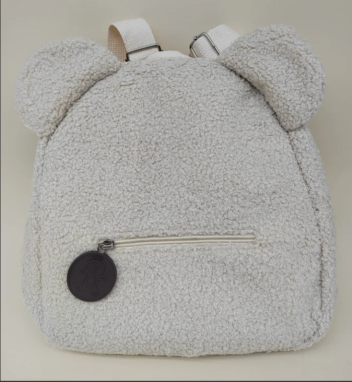 Urso bonito padrão mochila de pelúcia para mulheres e meninas, personalizado pequeno saco de ombro casual, nome personalizado, presente da criança