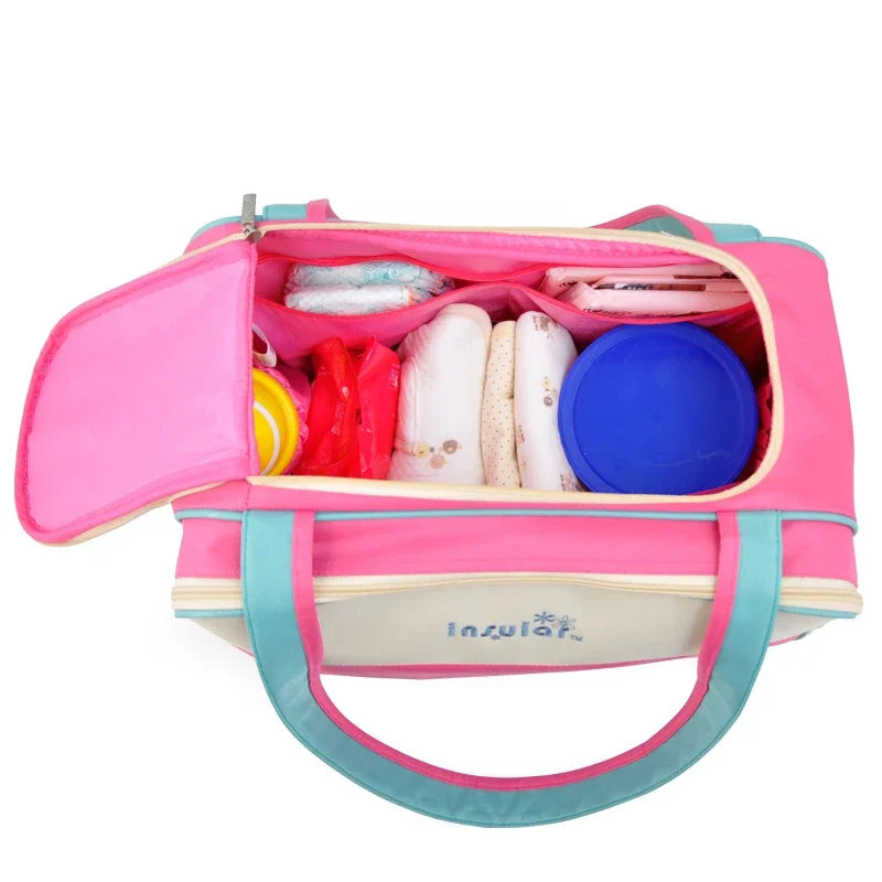 Saco multifuncional de fraldas para mamãe, bolsa fralda impermeável, bebê mudando sacos carrinho de bebê, bolsa de maternidade