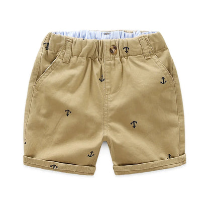 Shorts infantis de algodão, roupa de bebê, shorts de praia para meninos, capris de lazer, calça infantil, verão, 2 a 9 anos, KF553