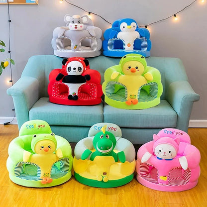 Baby Sofa Support Seat Cover, cadeira de pelúcia bonito, Toddler Nest Puff, lavável sem enchimento, aprendendo a sentar-se alimentação, confortável