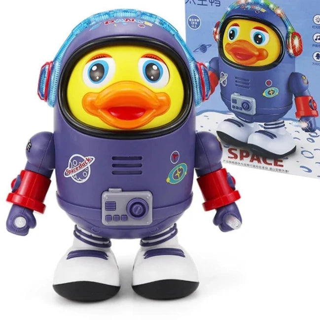 Brinquedo do pato do bebê brinquedo interativo musical elétrico com luzes e sons dança robô espaço elementos para bebês crianças presentes