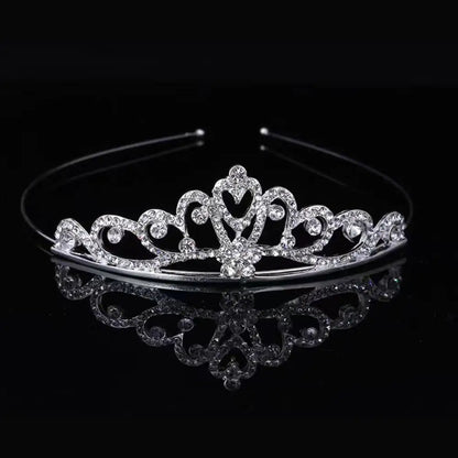 Princesa Crystal Tiaras e coroas para meninas, jóias para cabelo, bandana para crianças, amor nupcial Prom Crown, acessórios para festa de casamento