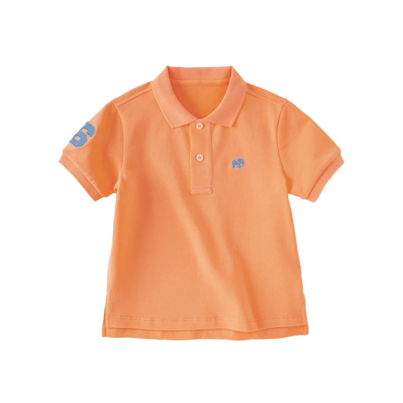 Camisa polo infantil de manga curta, camiseta de algodão para meninos, esporte casual ao ar livre, moda verão, DB2240619, Novo, 2024