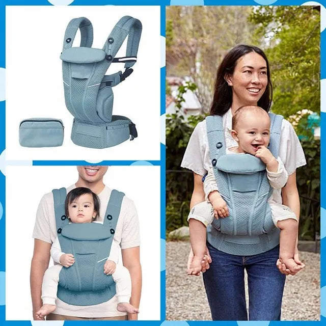 Egobaby Breeze Canguru ergonômico na frente e nas costas Baby Carrier, Sling infantil, envoltório de mochila, suspensórios recém-nascidos, 0-36 meses