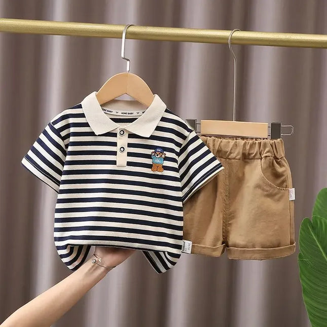 DIIMUU-Conjuntos de roupas infantis, camiseta e shorts, roupas infantis, terno de verão infantil, camiseta infantil e calças
