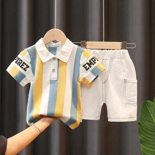 DIIMUU-Conjuntos de roupas infantis, camiseta e shorts, roupas infantis, terno de verão infantil, camiseta infantil e calças