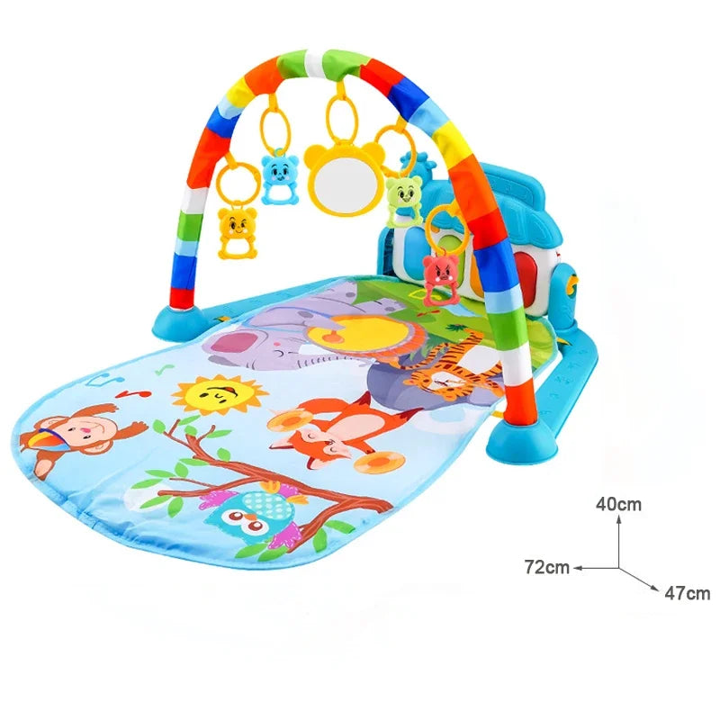 Brinquedo do bebê presente atividade do bebê ginásio música rack jogar esteira do miúdo quebra-cabeça teclado de piano infantil playmat rastejando jogo almofada