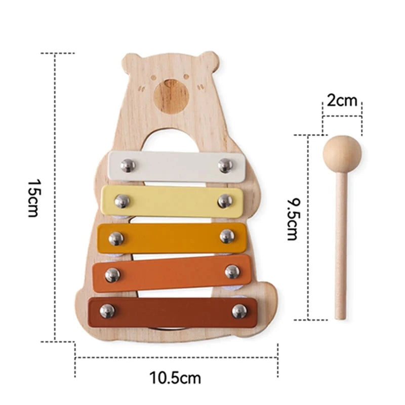 Polyhedron Wooden Montessori Car Toy para Crianças, Educação Infantil, Mão Cérebro, Órgão dos Sentido, Ônibus Ocupado, Presente para Bebês, 0-12Months