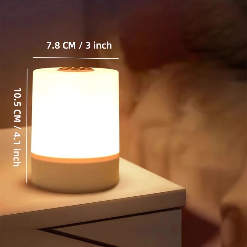 USB Charging Touch Night Lamp, 3 modos de escurecimento, Bedroom Bedside Lamp, Night Light, Luz ambiente, Soft Light, Table Lamp for Kids Gift