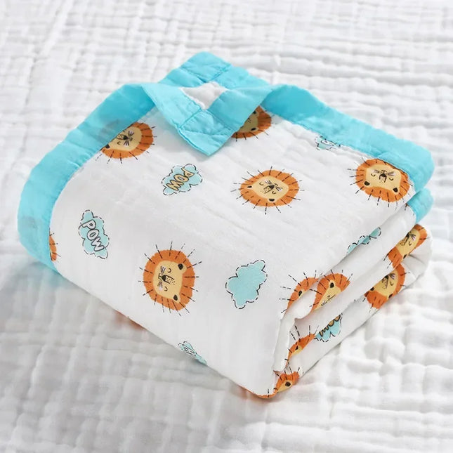 4 camadas de banho do bebê towl respirável gaze swaddle envoltório cobertor do bebê 100% algodão infantil crianças envoltório unicórnio kawaii cobertor