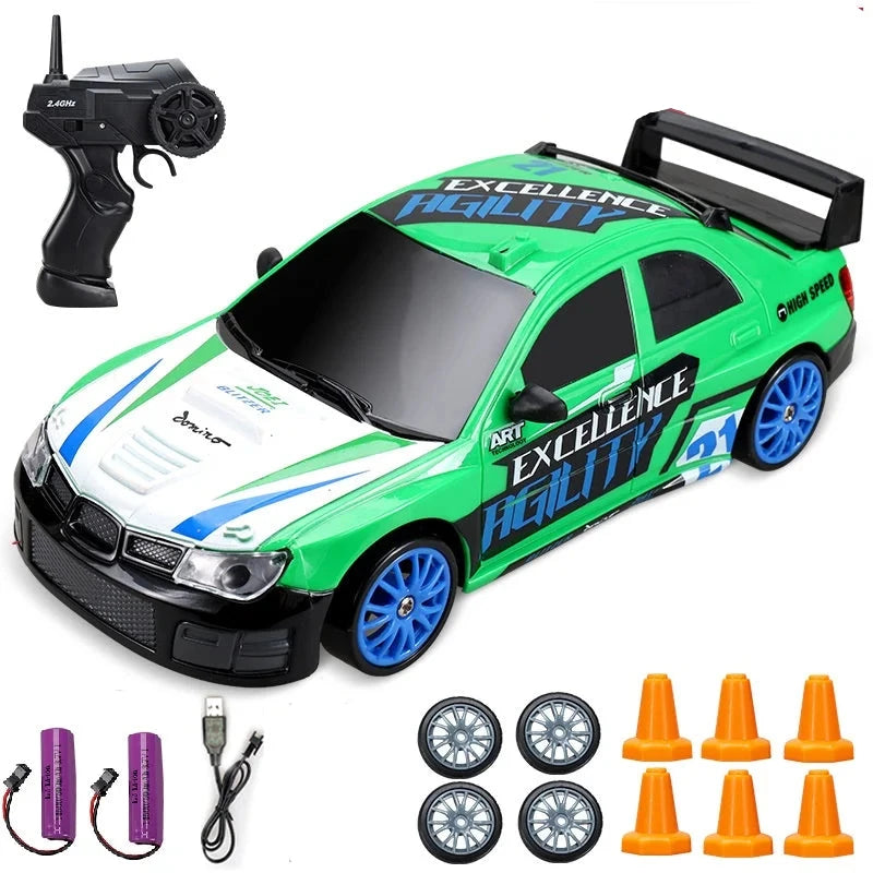 Alta Velocidade Drift RC Car Toy para Crianças, Controle Remoto 4WD, Modelo AE86, Veículo GTR, Carros de Corrida RC, Presentes de Natal, 2.4G