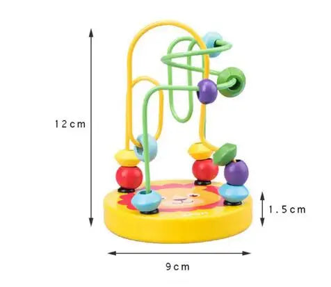 Montessori Brinquedos do bebê, montanha-russa de madeira, labirinto de miçangas, aprendizagem precoce da criança, quebra-cabeça educacional, brinquedo de matemática para crianças