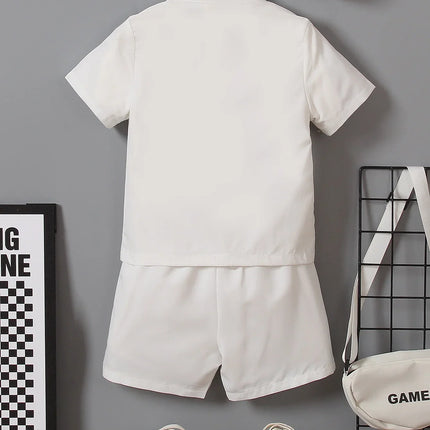 Terno casual esportivo para meninos, moda cotidiana e bonito, moda primavera e verão, 2-7, 2 peças
