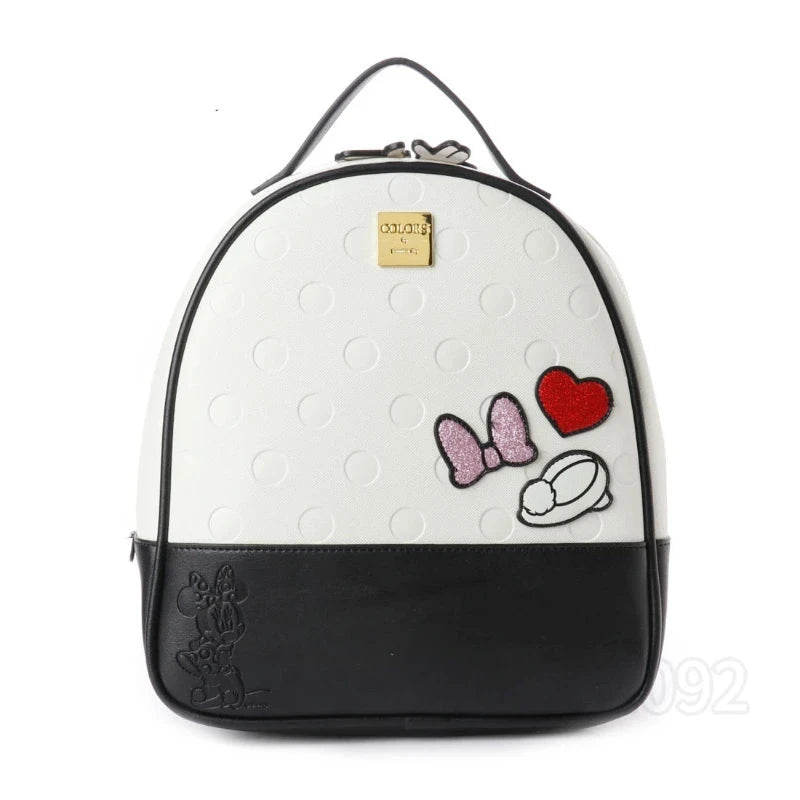 Novo pato donald dos desenhos animados da disney mochila feminina grande capacidade bonito estudante mochila moda viagem de luxo mochila feminina