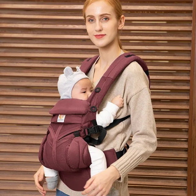 Egobaby Breeze Canguru ergonômico na frente e nas costas Baby Carrier, Sling infantil, envoltório de mochila, suspensórios recém-nascidos, 0-36 meses