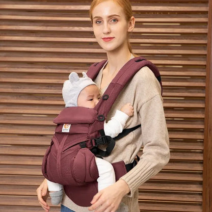 Egobaby Breeze Canguru ergonômico na frente e nas costas Baby Carrier, Sling infantil, envoltório de mochila, suspensórios recém-nascidos, 0-36 meses