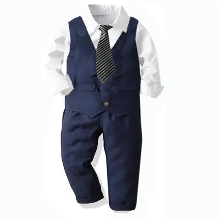 Crianças cavalheiro traje de casamento menino roupas formais desempenho terno baile festa gravata blazer dia das crianças meninos uniforme escolar 1-9t